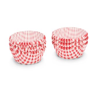 Caissettes papier à cup cake et muffin vichy rouge 5 cm par 200
