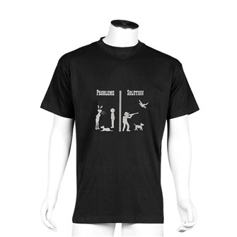 Tee shirt homme Bartavel Nature noir sérigraphie humoristique dispute couple chasse XL