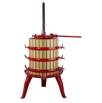 Pressoir mécanique à cliquet 45 litres pour faire jus vin cidre avec pommes raisins et autres fruits